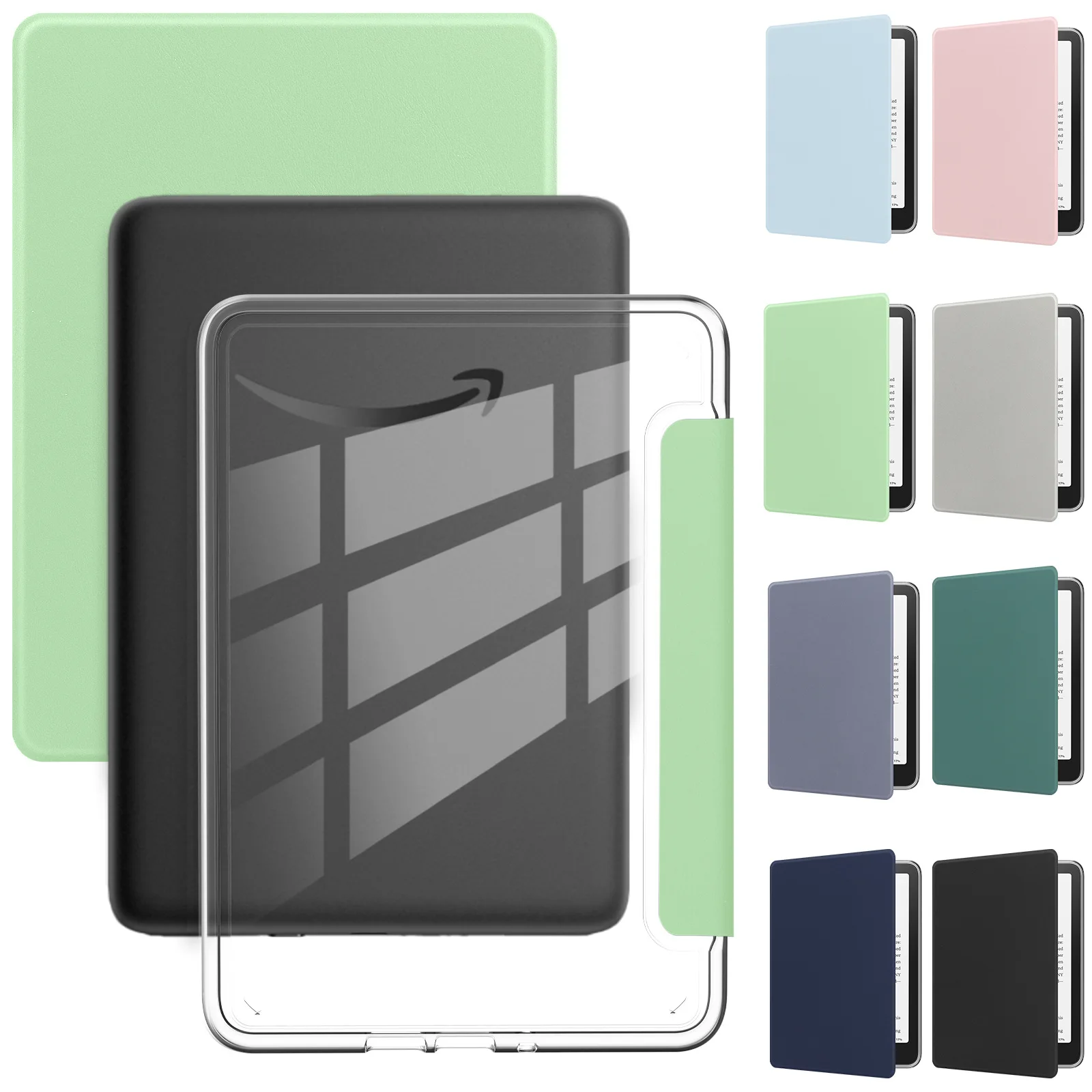 Etui na Kindle 8. generacji 6 cali + Folia Ochronna SY69JL 2016 Przezroczyste Akrylowe Skórzane Etui PU z Funkcją Auto Sleep/Wake Akcesoria do Kindle Funda — zdjęcie produktu 6