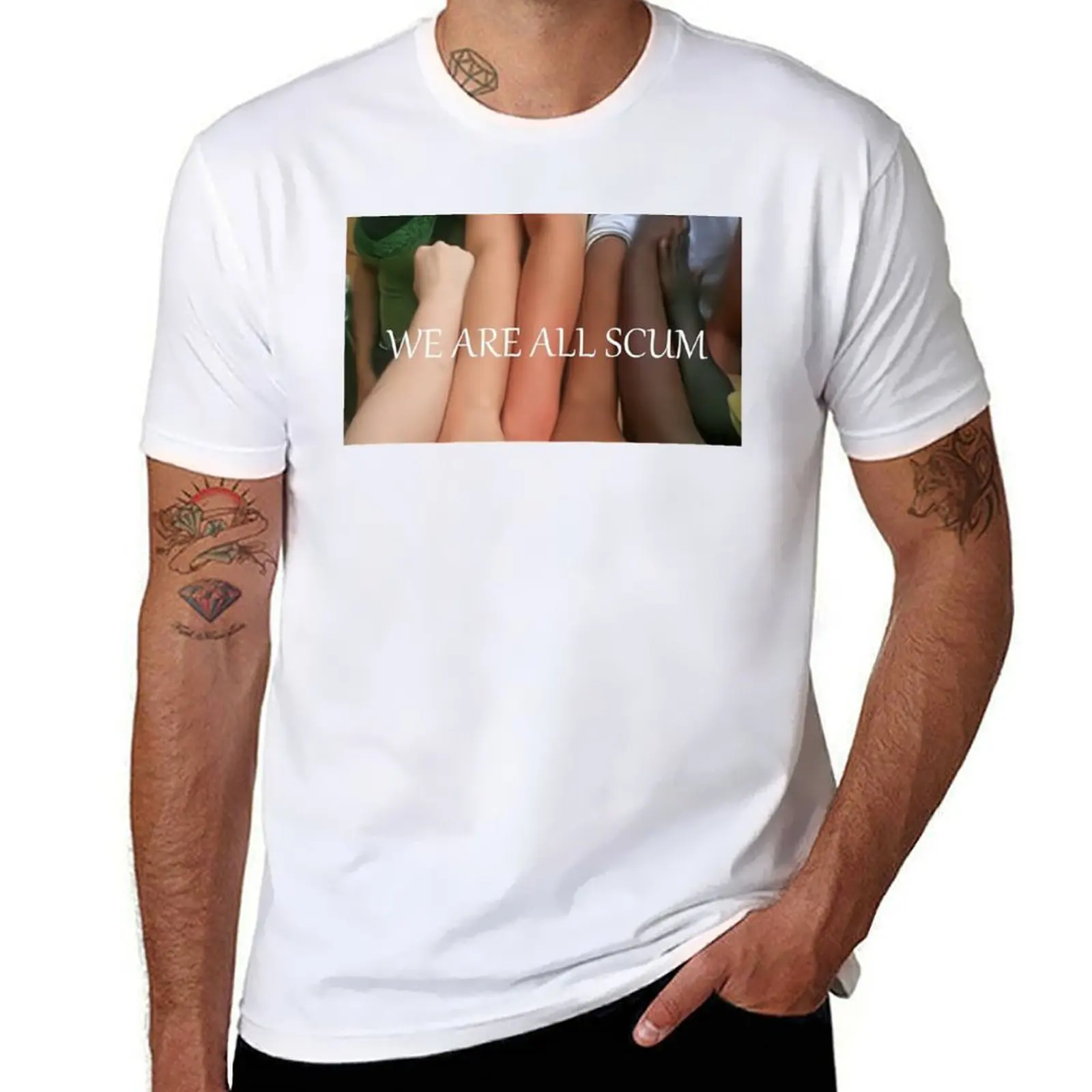 

We Are All Scum Funny Meme T-Shirt t shirts designer t shirts for man cotton funny T-Shirt