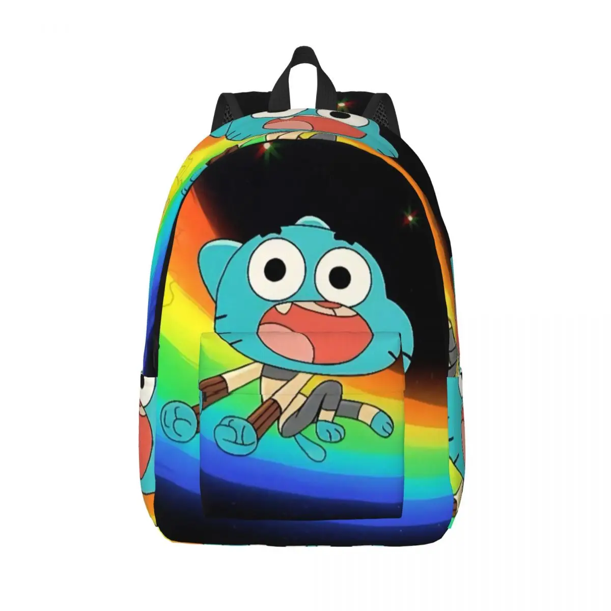 The Amazing World Of Gum Ball Backpack Elementary High College School Student Cartoon Bookbag Teens Canvas Daypack Lightweight