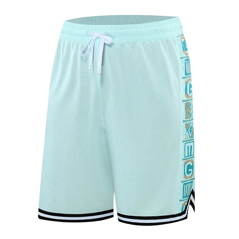 Summer American Basketball Shorts Training Five-point Ball Sports Shorts Over Knee Loose Beach Pants Running Fitness Women Men