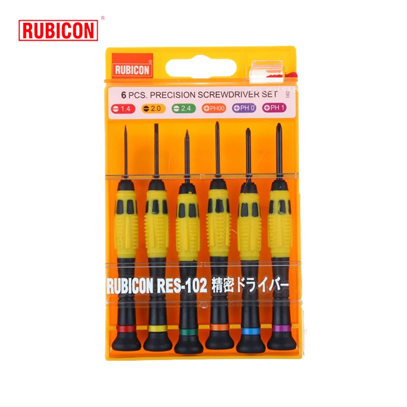 

Original RUBICON Precision Screwdriver Bit Set Watch Repair Tools Slotted And Phillips Screwdrivers RES-102 6 Pieces