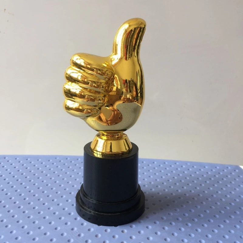 10PCS 5Inch Thumb Trophy Gold Trophy Cup For Sports Meeting Competitions Soccer Winner Team Awards Competition Parties