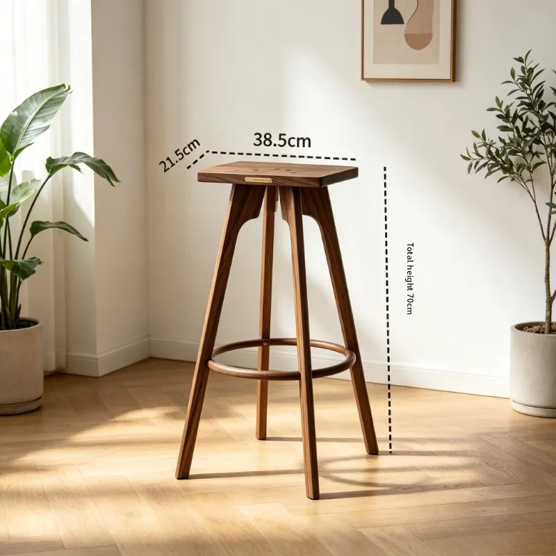 Wood Speaker Isolation Stand, Anti-Vibration Floor Standing Rack, Non-Slip Bottom Solid Wood Audio Rack for Bookshelf Speakers