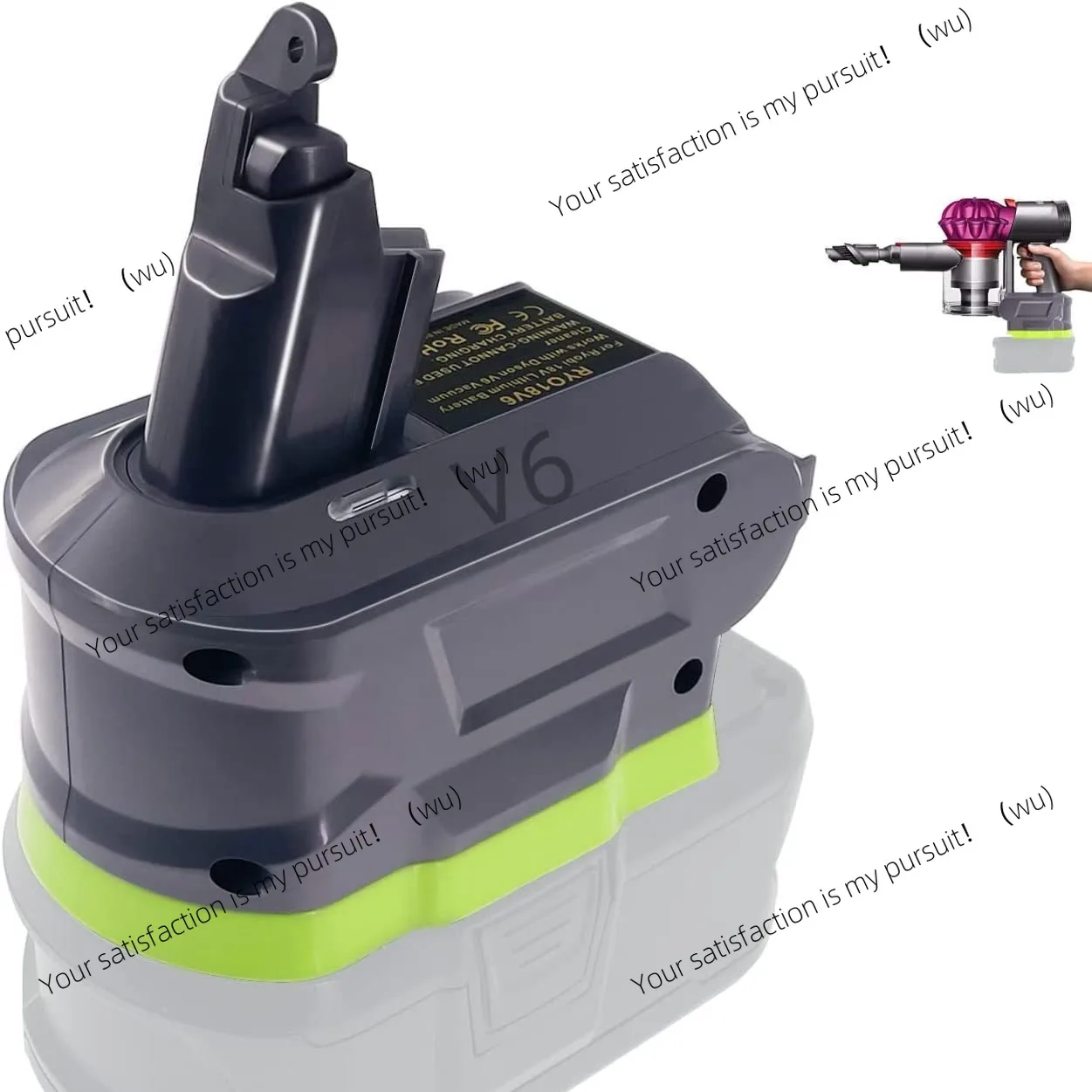 For Makita Dewey Mivoch Bosch 18V Tool Battery to Dyson V6V7V8 Vacuum Cleaner Converter