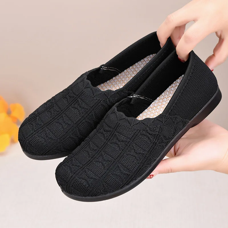 Women's Soft Soled Old Beijing Cloth Shoes Spring New Casual Mom's Shoes Comfortable Footwear for Ladies