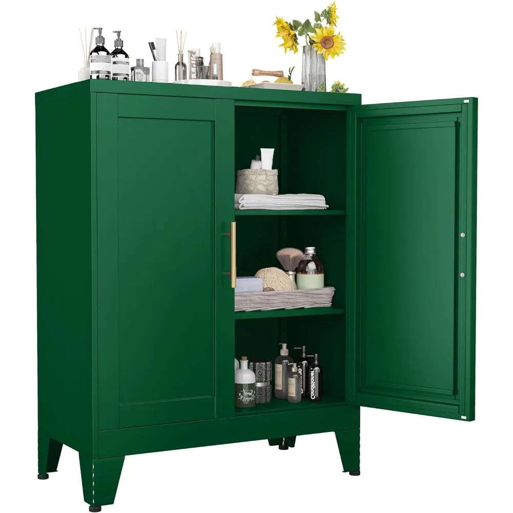 Green Metal Storage Cabinet, 36