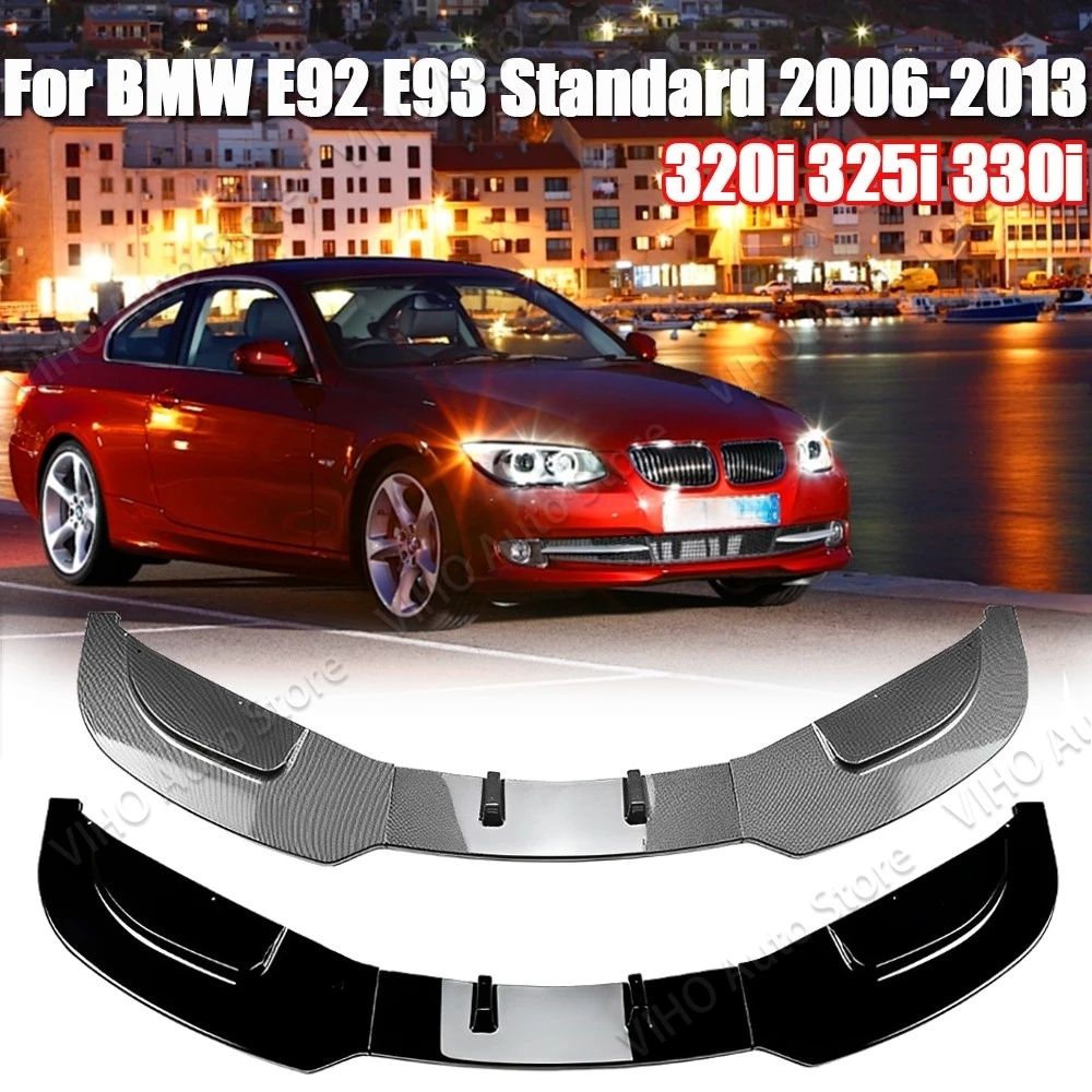 For BMW 3 Series E92 E93 Standard 2006-2013 Car Front Bumper Lip Splitter Diffuser Body Kits Spoiler Bumper Guard Protector