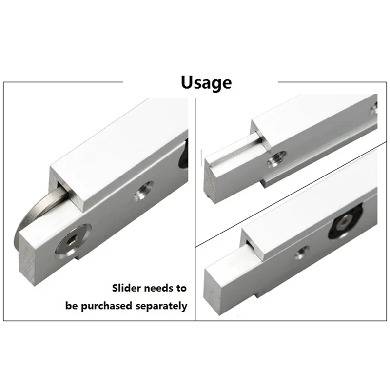 Woodworking T-Track Slider Limitable Miter Bar Rail Slider Table Saw Gauge Rod Woodworking T-Track Slider