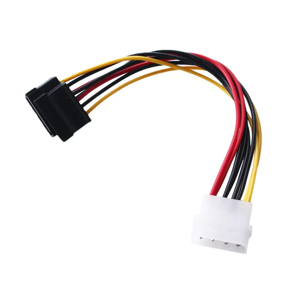 Molex IDE to 2 Serial ATA PSU Extension Cable Hard Driver Power Cable SATA Adapter Cable SATA Power Cable Power Extension Cord