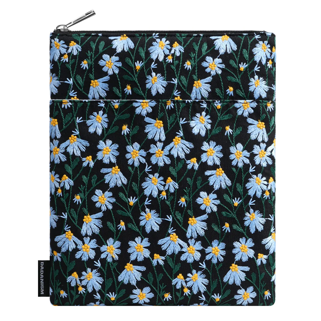 

9-11 Inch Embroidered Daisy Padded Carrying Case Protective Tablet Sleeve for iPad A16 11th Gen 11"/10th Gen 10.9,6" Kindle/Kobo