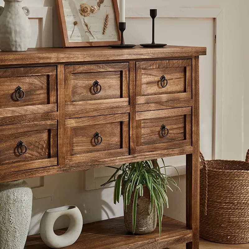 Solid wood chest, entrance cabinet, living room storage cabinet