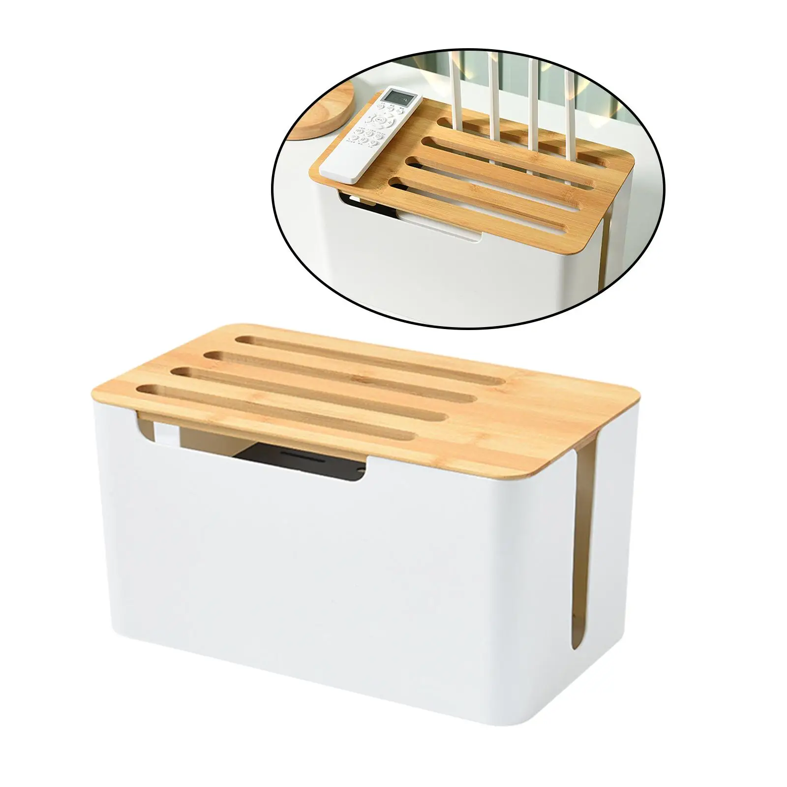 Cable Management Box Organizer for Hiding Power Strips Protector Cords