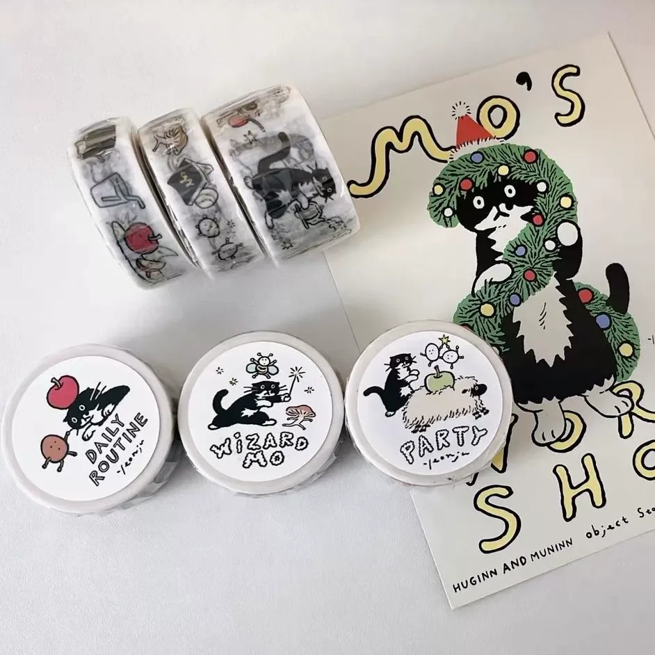 

New hand ledger 2025 antique decorative Kawaii Cow cat scrapbooking supplies washi tapes journaling supplies