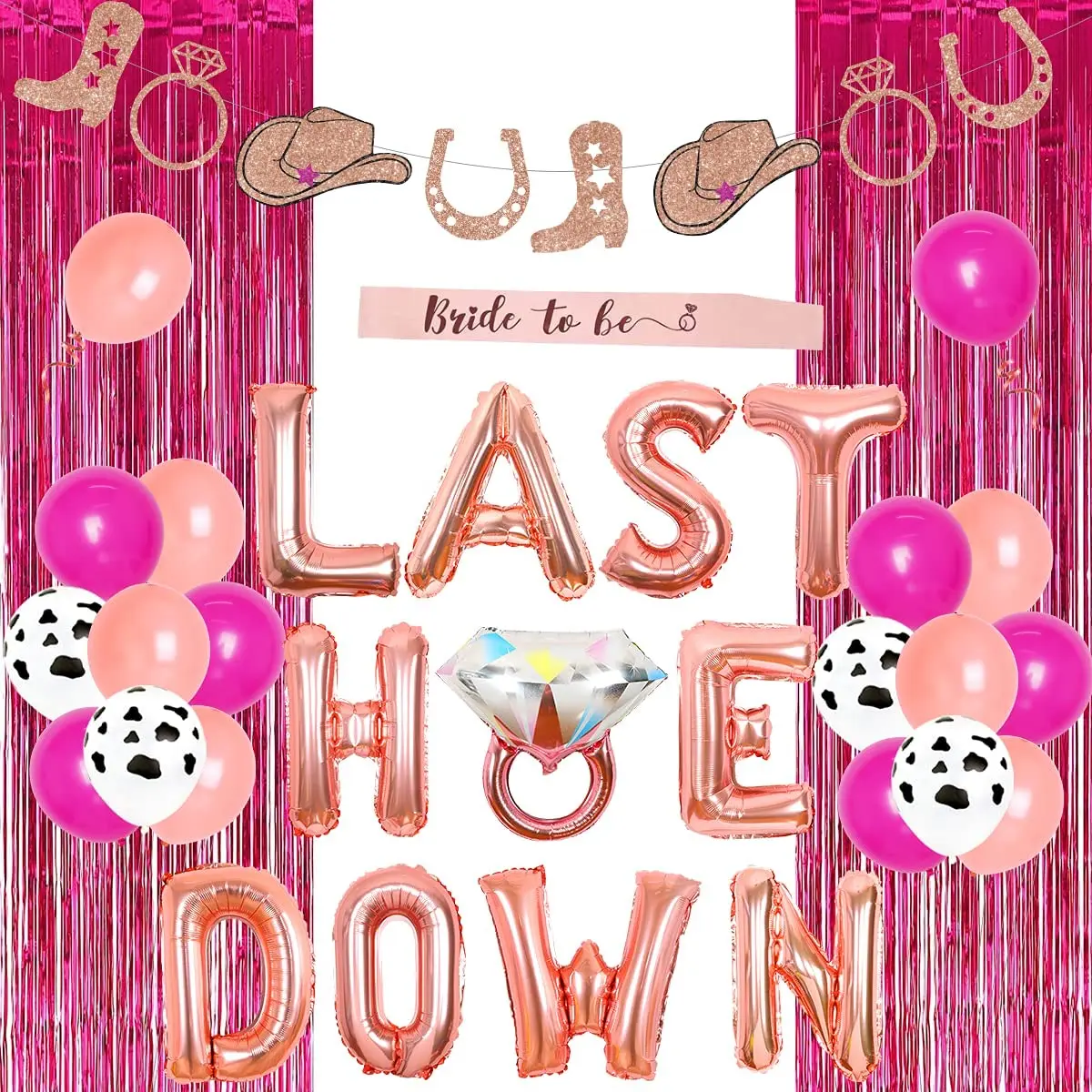 

Last Hoe Down Bachelorette Party Decorations Last Hoe Down Balloon Western Bridal Shower Cowgirl Garland Nash Bash Party Decor