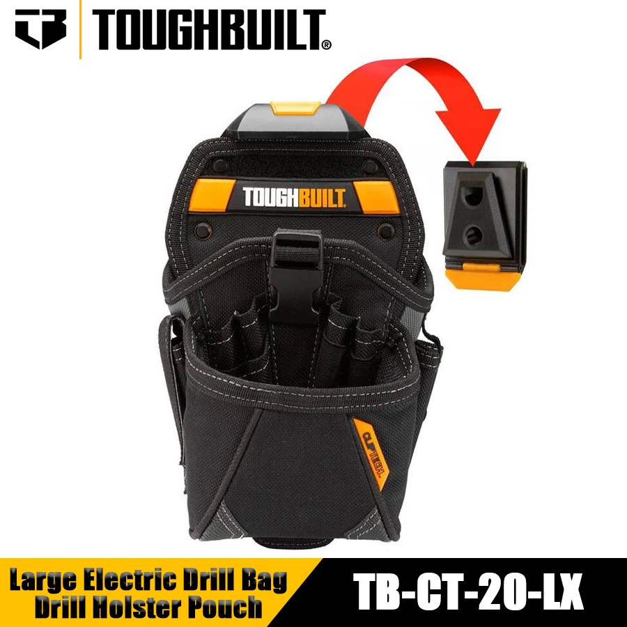 TOUGHBUILT TB-CT-20-LX Large Electric Drill Bag Specialist Drill Holster Pouch Portable Storage Bag Tool Bag Tool Pouch