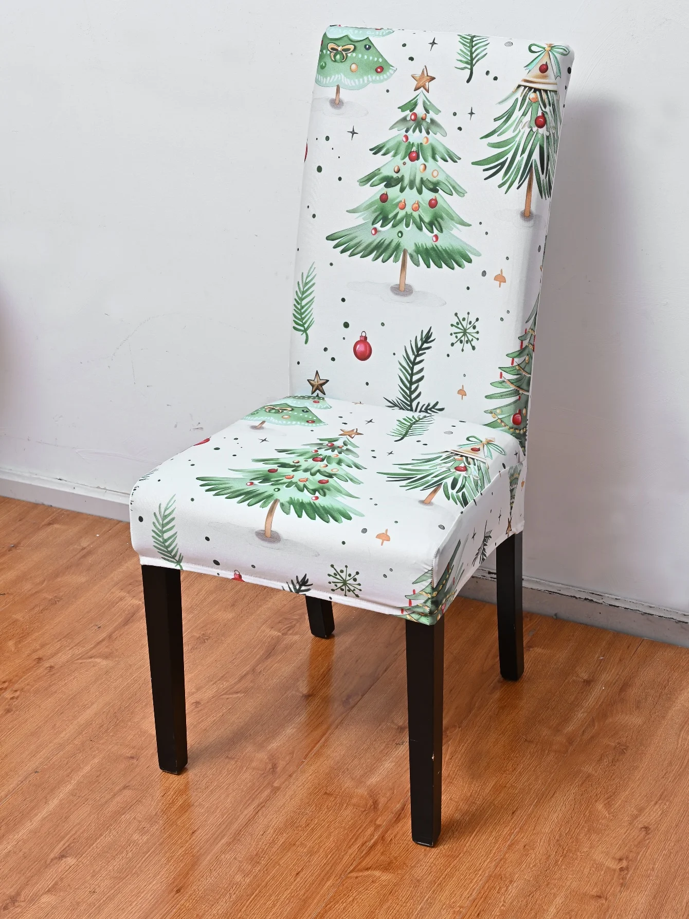 1pc Christmas Chair Cover with Christmas Tree Pattern, Suitable for Family Dinners and Parties, To Create A Festive Atmosphere