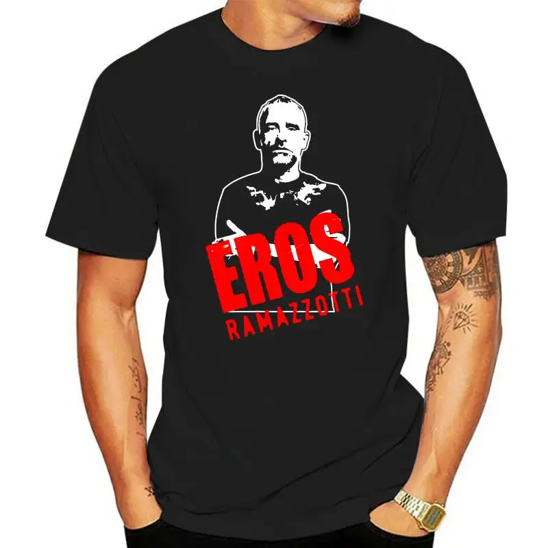 T-SHIRT EROS RAMAZZOTTI music rock vasco pausini ligabue  Cool Casual pride t shirt men Unisex New Fashion tshirt Loose Size