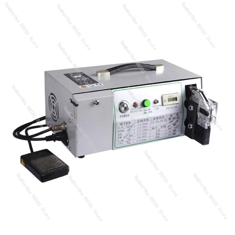 EM-6B2 Fully Automatic Electric Terminal Crimping Machine, 9 Sets of Jaw Heads Included, Electric Crimping Pliers