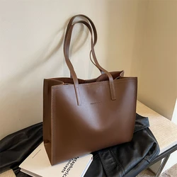 Fashion Versatile PU Shoulder Bags Zipper Large Capacity Simple Durable Bags for Women 2024 Commuting Classic Style Tote