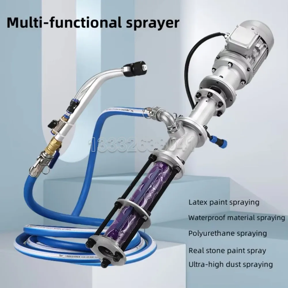3.0KW Brushless Motor Multifunctional Portable Real Stone Spraying Machine Putty Coating Device High Pressure Wall Paint Sprayer