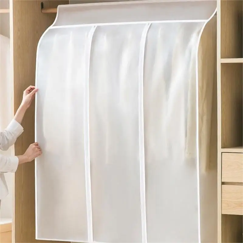 1pc Clothes Dust Cover Wardrobe Hanging Window Dust Cover Clothing Cover Cloth Household Clothing Cover Hanging Clothes Bag