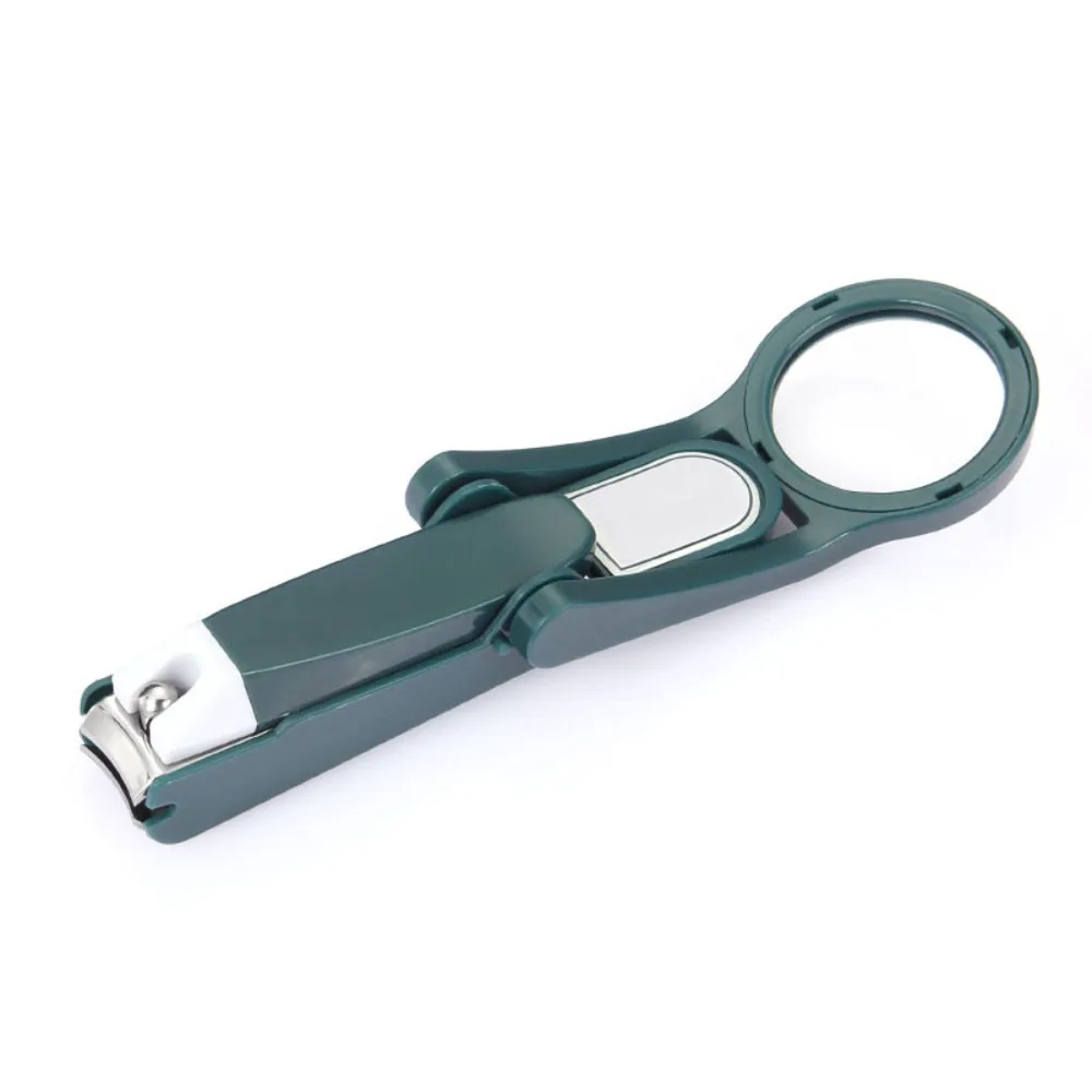Anti-splash The Elderly Practical Nail Clipper with Magnifying Glass Multifunctional Toenail Fingernail Trimmer Nail Trimme Tool