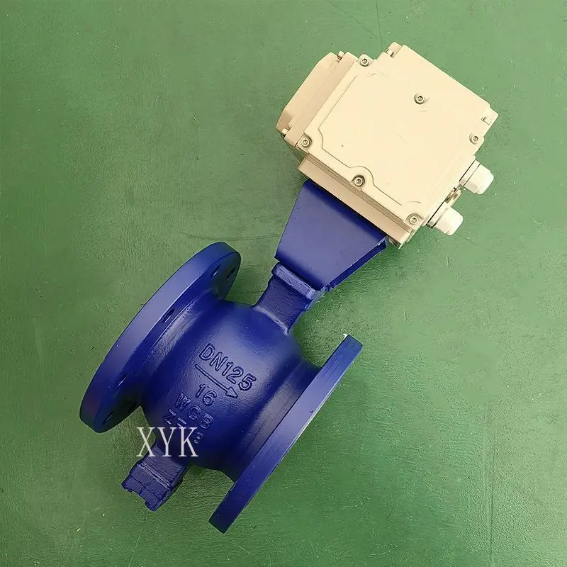 V Type Stainless Steel Cast Steel Ball Valve Flange Explosion Proof For High Temp Steam Pulp Powder Cut Off And Adjustment Jobs