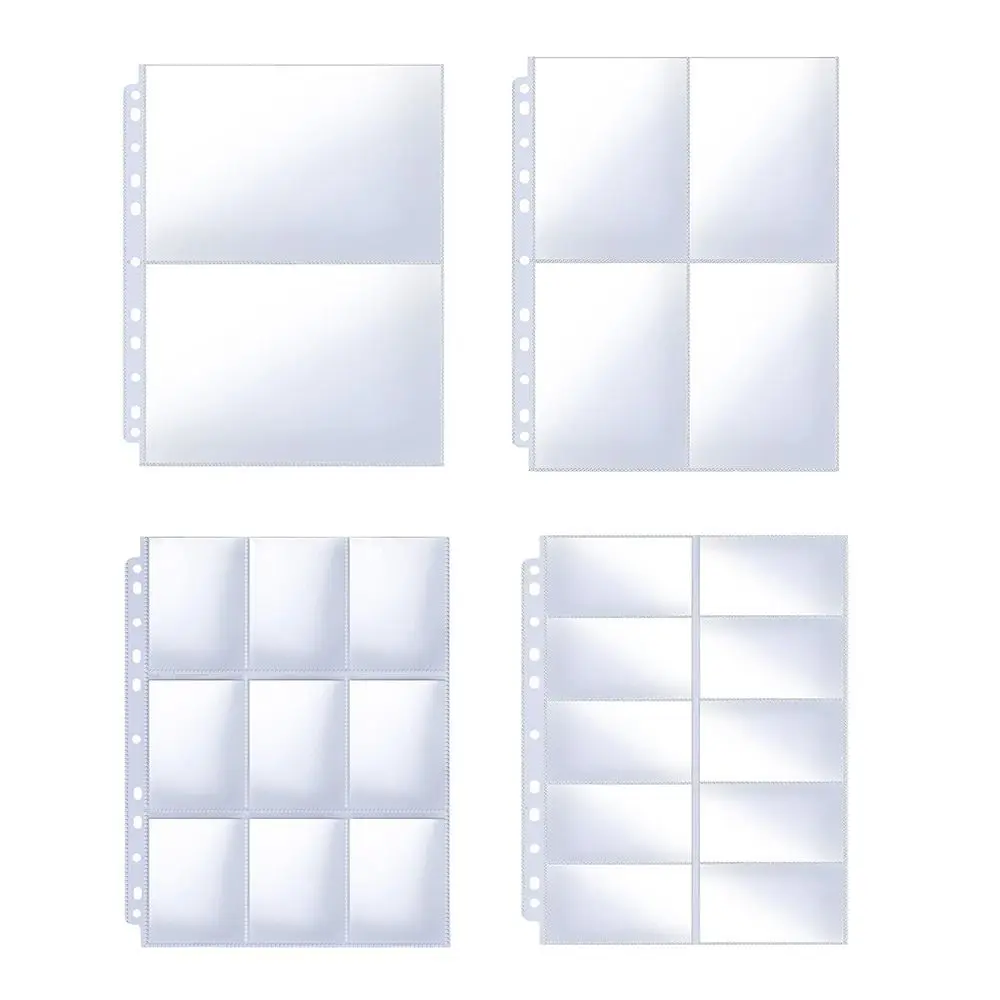 A4 Photocard Binder Sheets Transparent PP Acid Free Photo Album Refill Pages Photo Album Sleeves Jewelry Storage