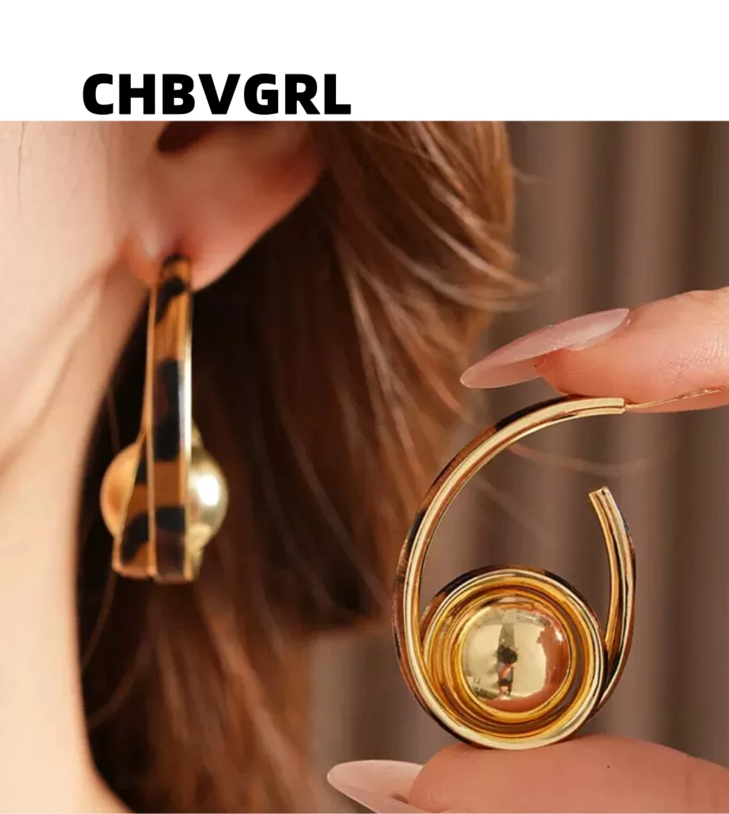 

Hot-selling leather-wrapped round water drop earrings, fashionable, personalized, versatile, mearring, luxurious, high-end ear