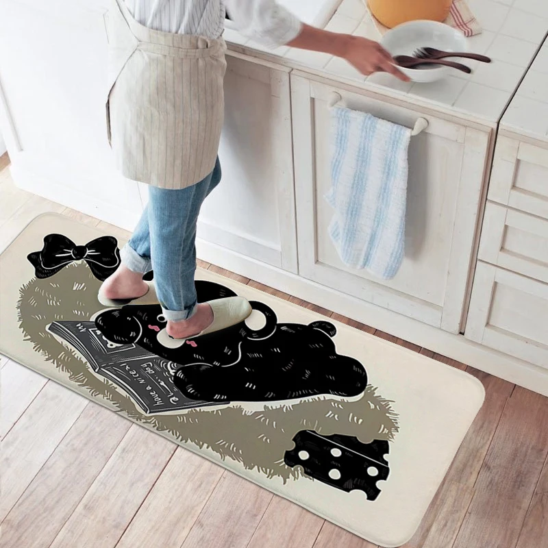 

Rug for BedroomS-Black Cats Carpets for Living Room Carpet Funny Doormat Entrance Door Mat Veranda Floor Mat Rugs Baths Home