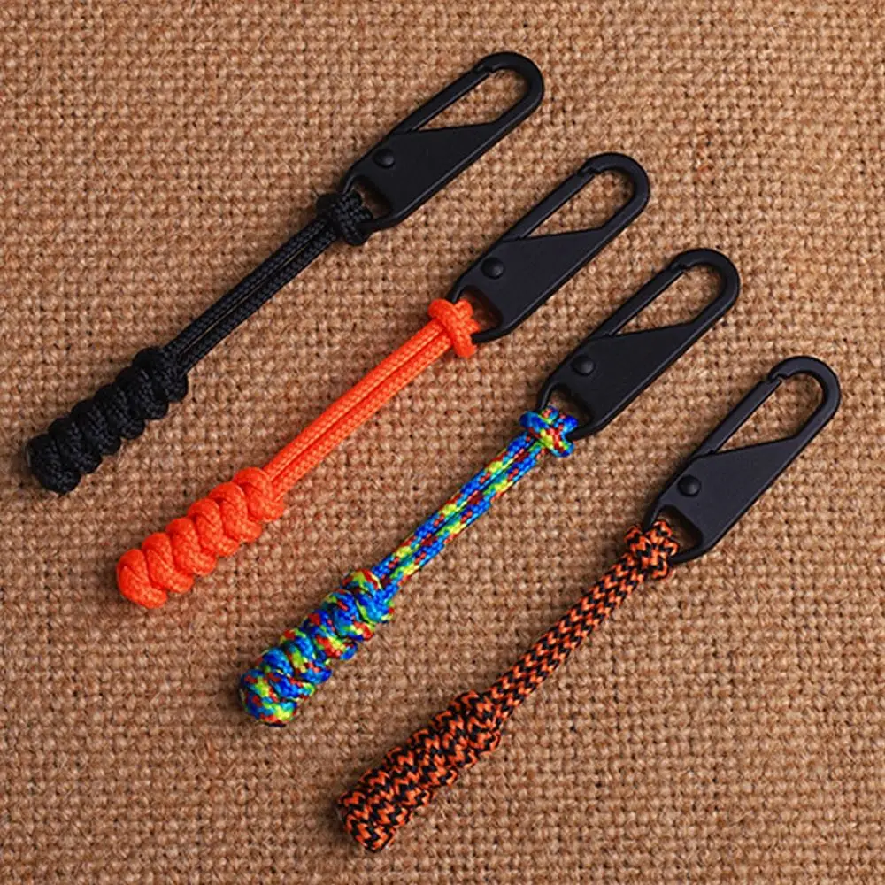 Detachable Zipper Pullers Outdoor Bag Zipper Pull Head Durable Wear-resistant Umbrella Rope Woven Zipper Replaceable Accessories