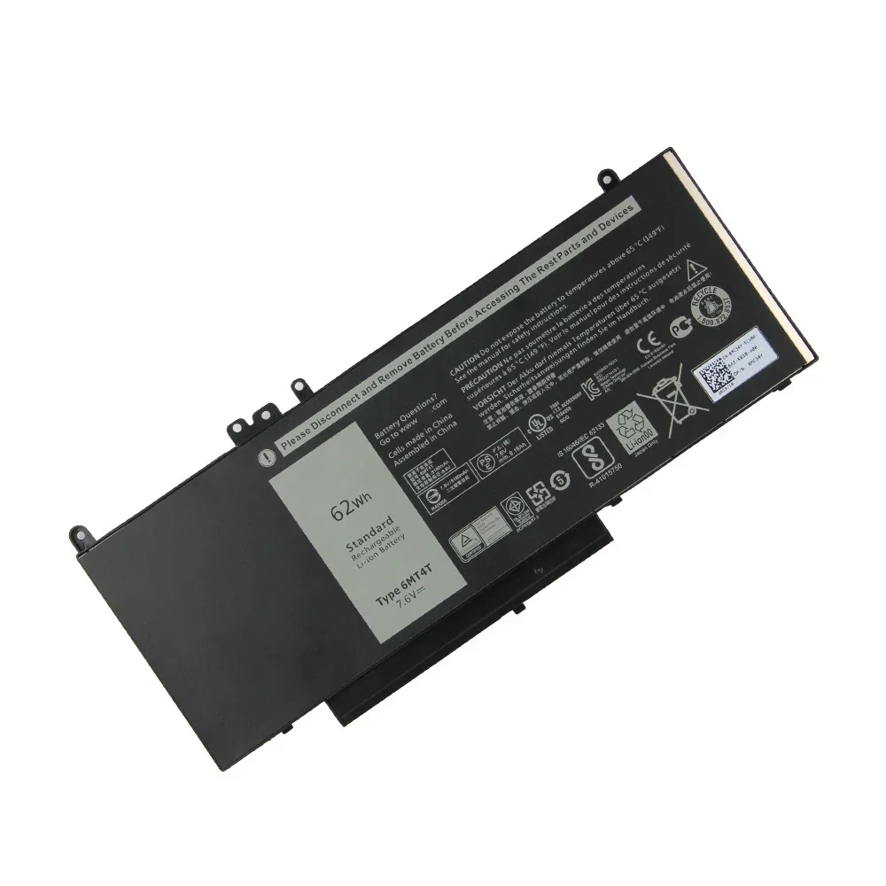 New Replacement Battery 6MT4T For DELL Latitude E5270 E5470 M3510 E5570 Premium Rechargeable Batteries 62Wh Long Lifespan