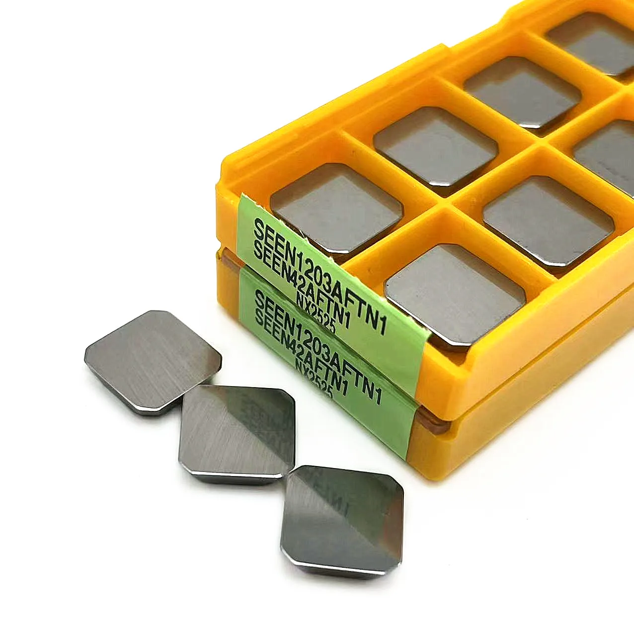 SEEN1203 Carbide Inserções, Carbide Insert, Fresagem Final, Cortador Interno, Lâmina CNC, Ferramenta Torno, Inserções De Alumínio, Alta Qualidade, NX2525, 10Pcs
