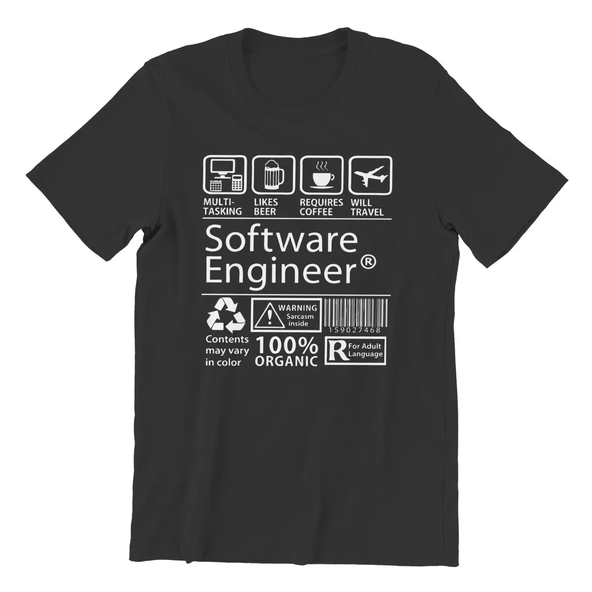 Men Software Engineer funny T Shirt  Pure Cotton printed men‘s Clothing Funny 4XL 5XL 6XL plus size  T-Shirts