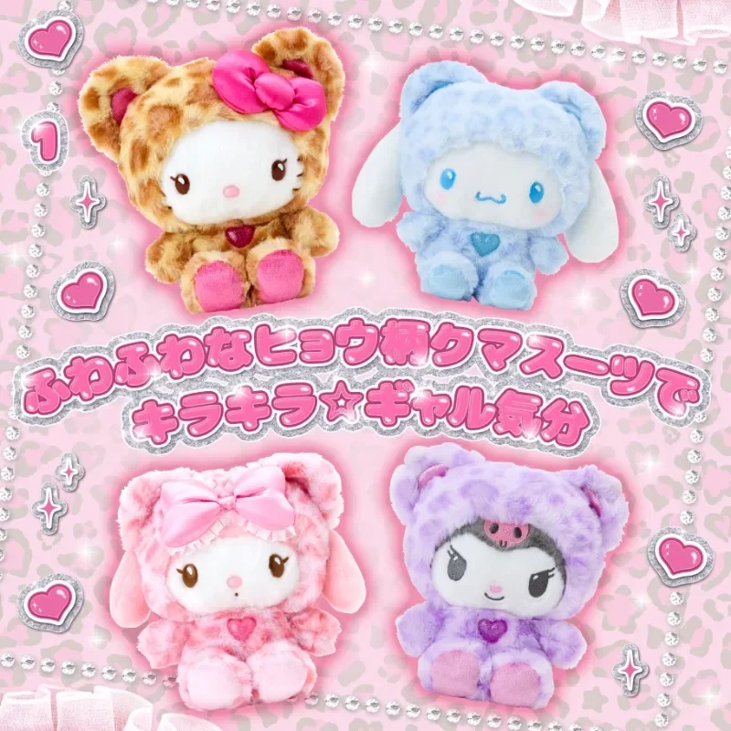 

Японская подвеска Sanrio в виде леопарда, латте, медведя из серии Kitty Melody Kuromi Cinnamoroll, кукла, брелок, заколка для волос, стикер, аниме, плюшевые игрушки