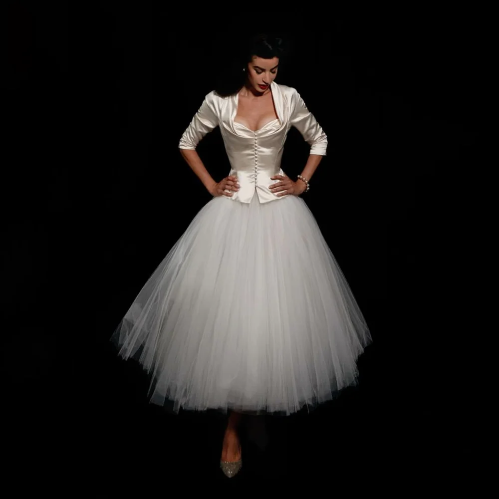 

Exquisite White Tulle Pricness Dress Elegant Prom Gown For Women Banquet Custom Evening Dresses A Line Robes De Soirée