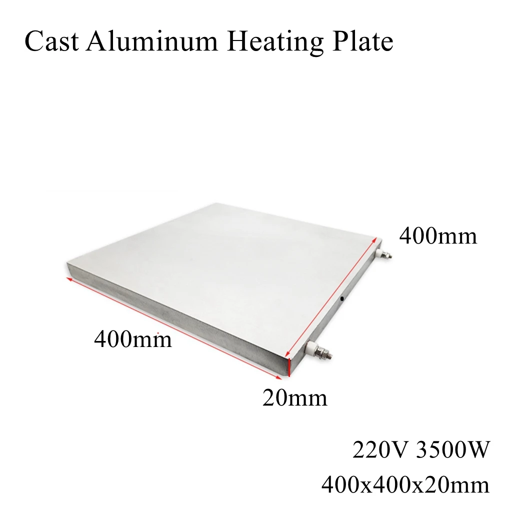 400*400mm Cast Aluminum Heating Plate High Temperature Flat Electric Band Heater Pad Mat Board Press Machine Extruder Laminator