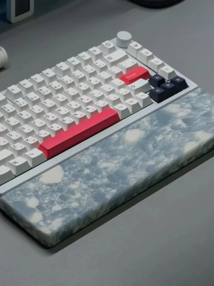 ECHOME Marble Palm Stress Mechaniczna klawiatura Kwarcowa podpórka pod nadgarstek Niestandardowa żywica Biurowa osłona nadgarstka Akcesoria do gier Wsparcie dłoni — zdjęcie produktu 7