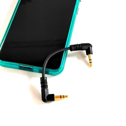 10cm 3.5mm AUX Short Cable Male to Stero Audio Cable 90 Degree Two Right Angled 3/4 Pole Gold for Car MP3/MP4 Audio Cable