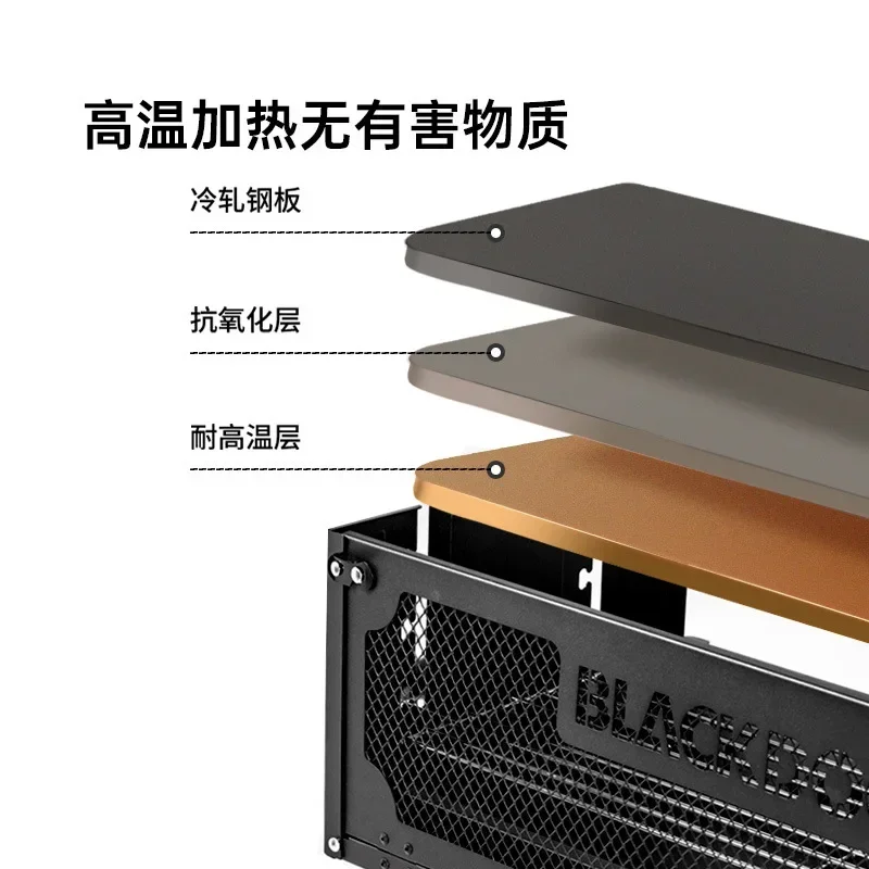 شواية باربيكيو قابلة للطي في الهواء الطلق، تخييم خارجي، تحكم في درجة الحرارة، شواية نزهة محمولة متعددة الأشخاص