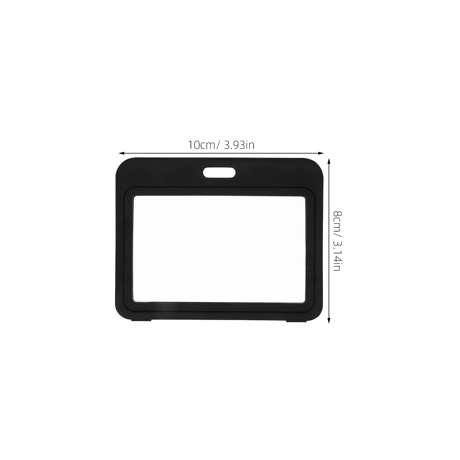 12 stks Plastic Horizontale Badgehouder Dual Transparante Windows Id-kaart Mouw Flipfold Kantoor Schoolpersoneel