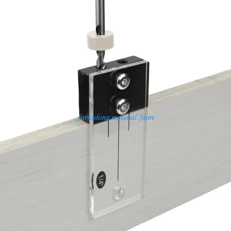 

Y5GD DIY Woodworking Carpentry Tools Acrylic Dowel Drilling Jig High Strength Hardness Accurate Hole Locator