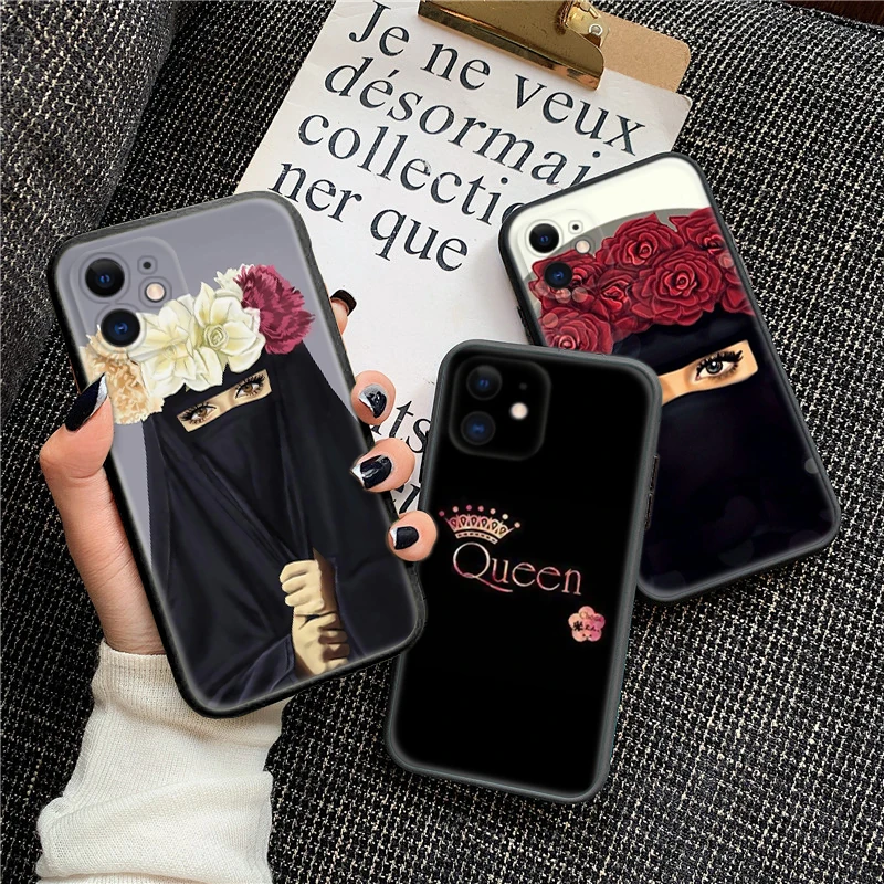 C86 Muslim Islamic Gril Eyes Luxury Soft Case for Redmi Note 11 11S 10 10T 10 Pro Max 10S 9T 9 9S 8 8T 7 Xiaomi Mi 11 11I 12 12X