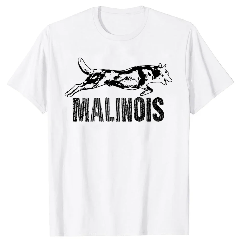 Funny Malinois Belgian Shepherd Dog T Shirts Clothing Casual Basic T-shirts Tee Tops Round Neck Short-Sleeve Fashion Tshirt 2024