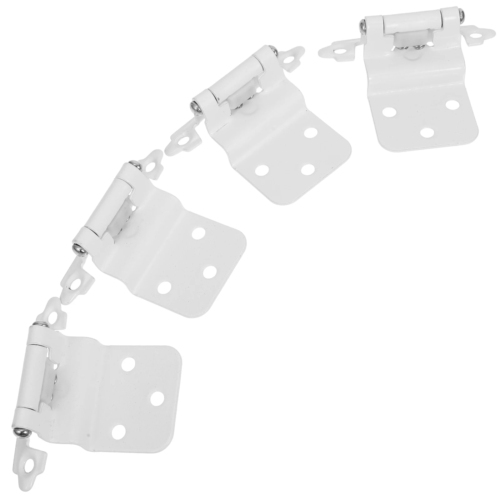 

4pcs Self-Closing Cabinet Hinges Iron Metal Replacement Hinge For Kitchen Cupboards Multi-Fold Soft Closing Hinge Cushion