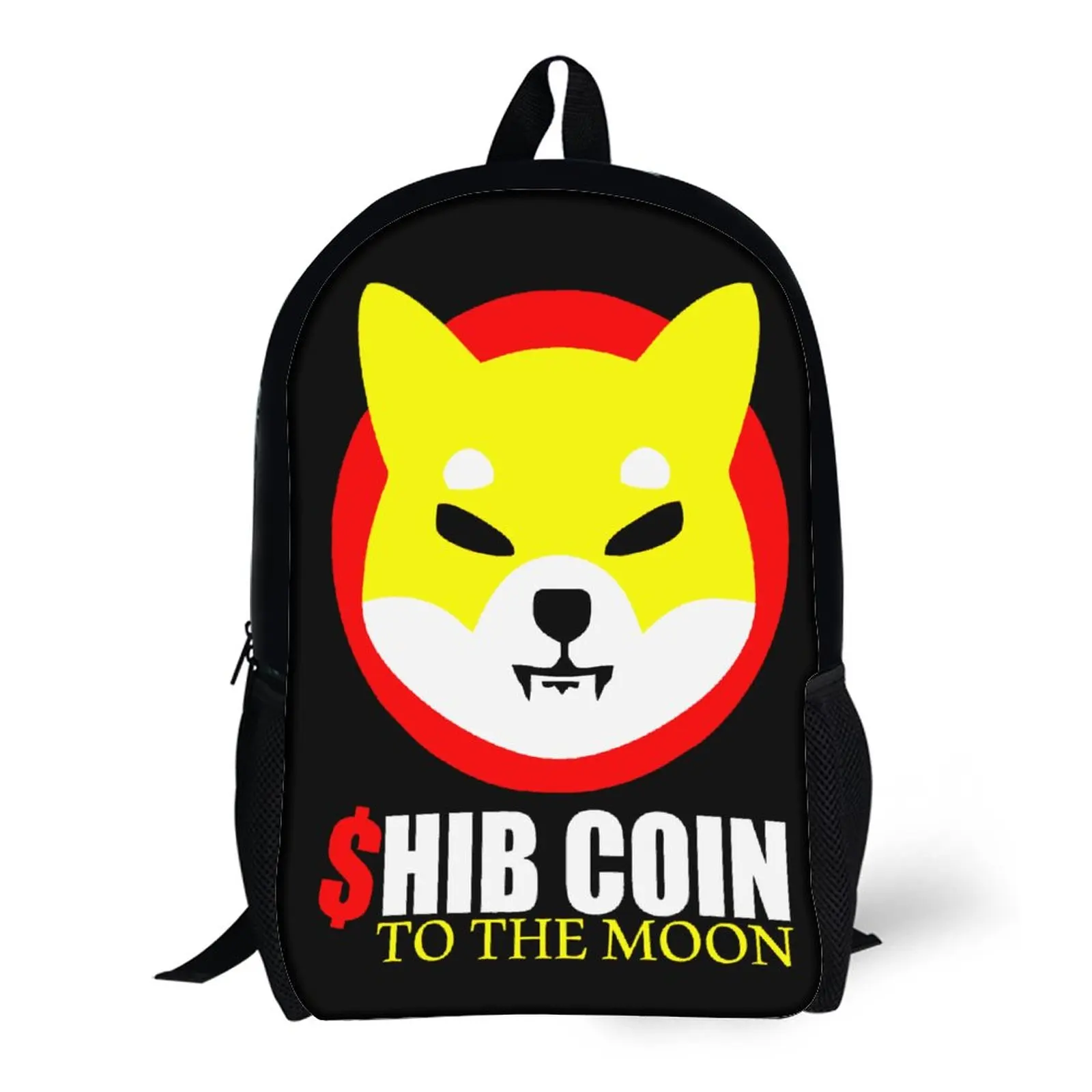 Shiba Inu Token Crypto Shib Coin To The Moon Cryptocurrency Durable Snug Toothpaste 3 in 1 Set 17 Inch Backpack Lunch Bag Pen Ba