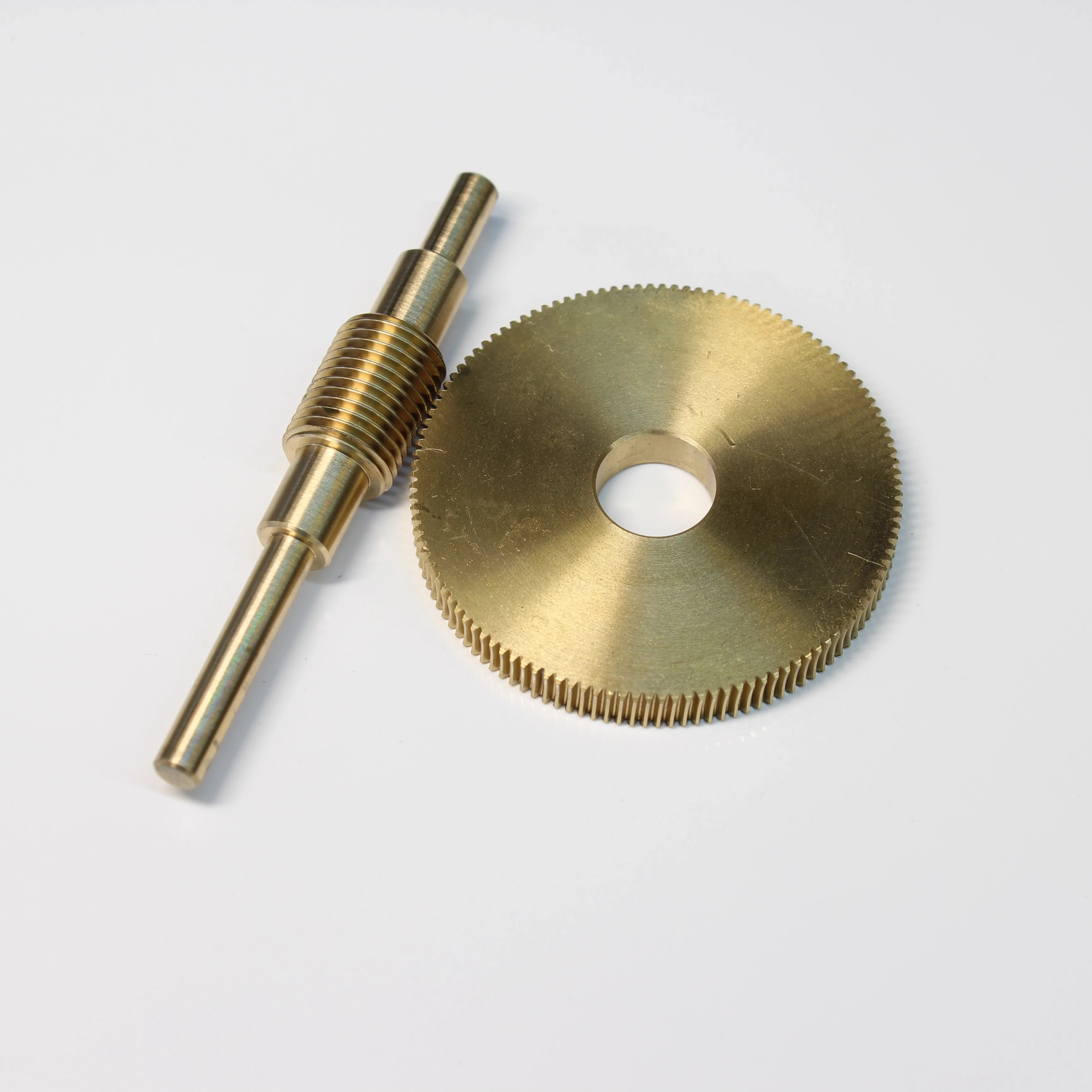 1:120 speed reducer brass precision worm gear set with a hole diameter of 12mm and a diameter of 75mm worm gear.