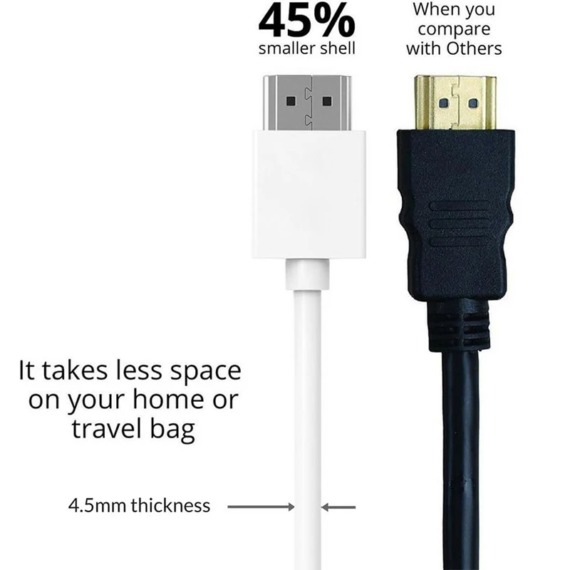 Cable HDMI 2.0 4K Blanco con ARC y Ethernet para PS5 Xbox - imagen 2