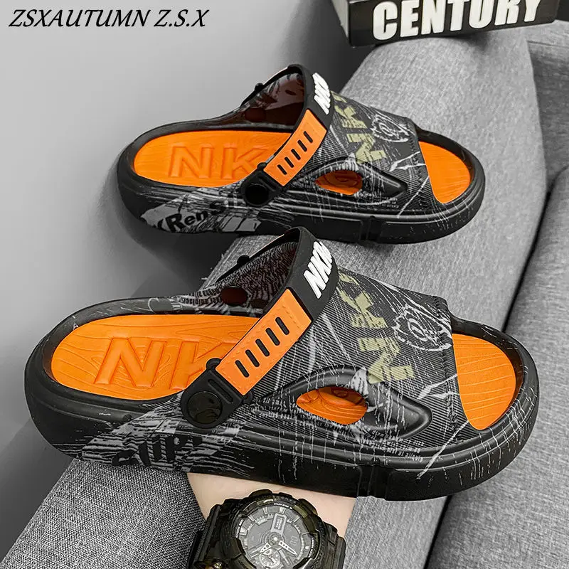 

39-46 Size Fashionable Sandals Men Summer Home Large Size Soft Sole Flip-flops Trend Men's Driving Shoes Outdoor Beach Sandals