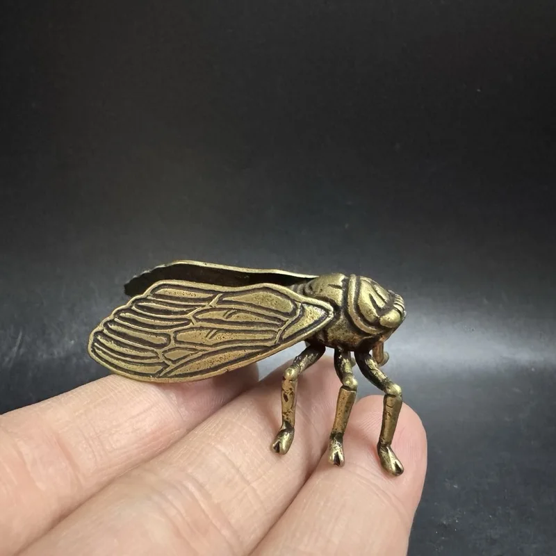 Brass , golden , cicada that impresses upon first hearing, pendant, decorative piece, gift, copper craft, small deco